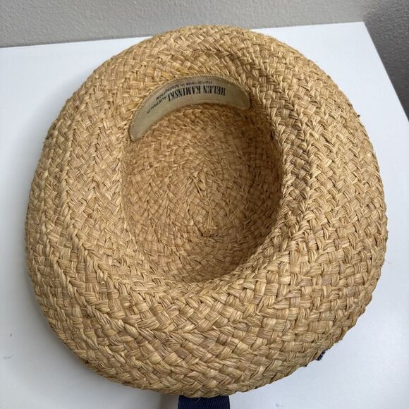 Helen Kaminski Classic Raffia Straw Hat Blue Ribbon Bow Sun Hat Australia main image 10